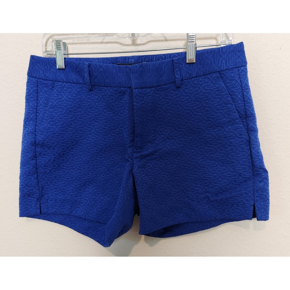 Banana Republic Women's Blue Textured Chino Dress Shorts Mid Rise 6 x4.5" Preppy